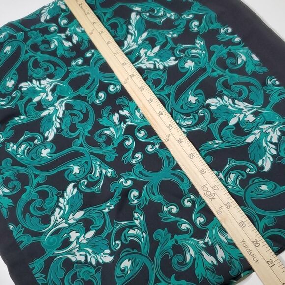 6 INC STRETCH CAREER POCKETS INTERNATIONAL CONCEPTS SKIRT GREEN BLACK MEDIUM - Picture 10 of 10